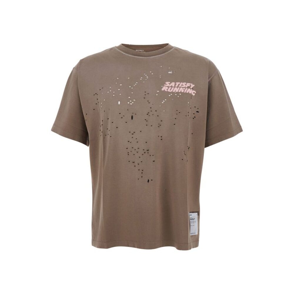 Satisfy Men Black T-Shirt With Round Neck And Short Sleeves For Men